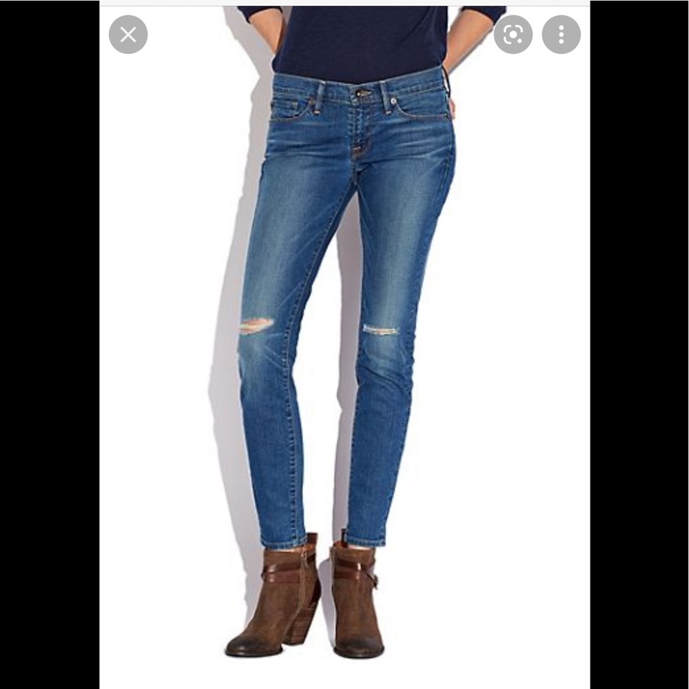 Lucky Brand Made in USA Charlie Skinny Deconstructed Jeans